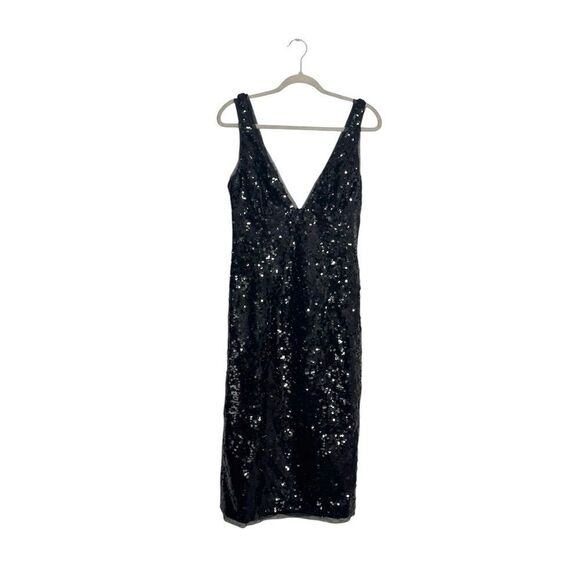 NWT J CREW Collection Sequin midi sheath dress in black - Picture 8 of 10